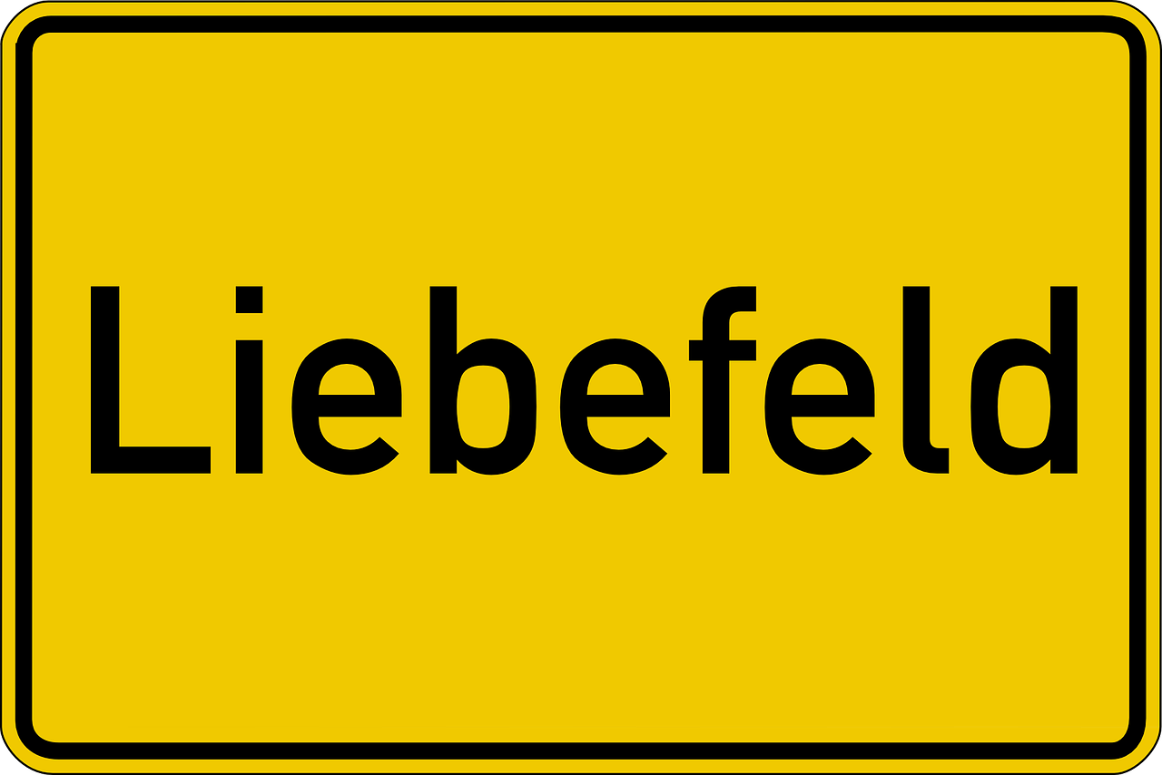 bielefeld liebefeld town sign free photo