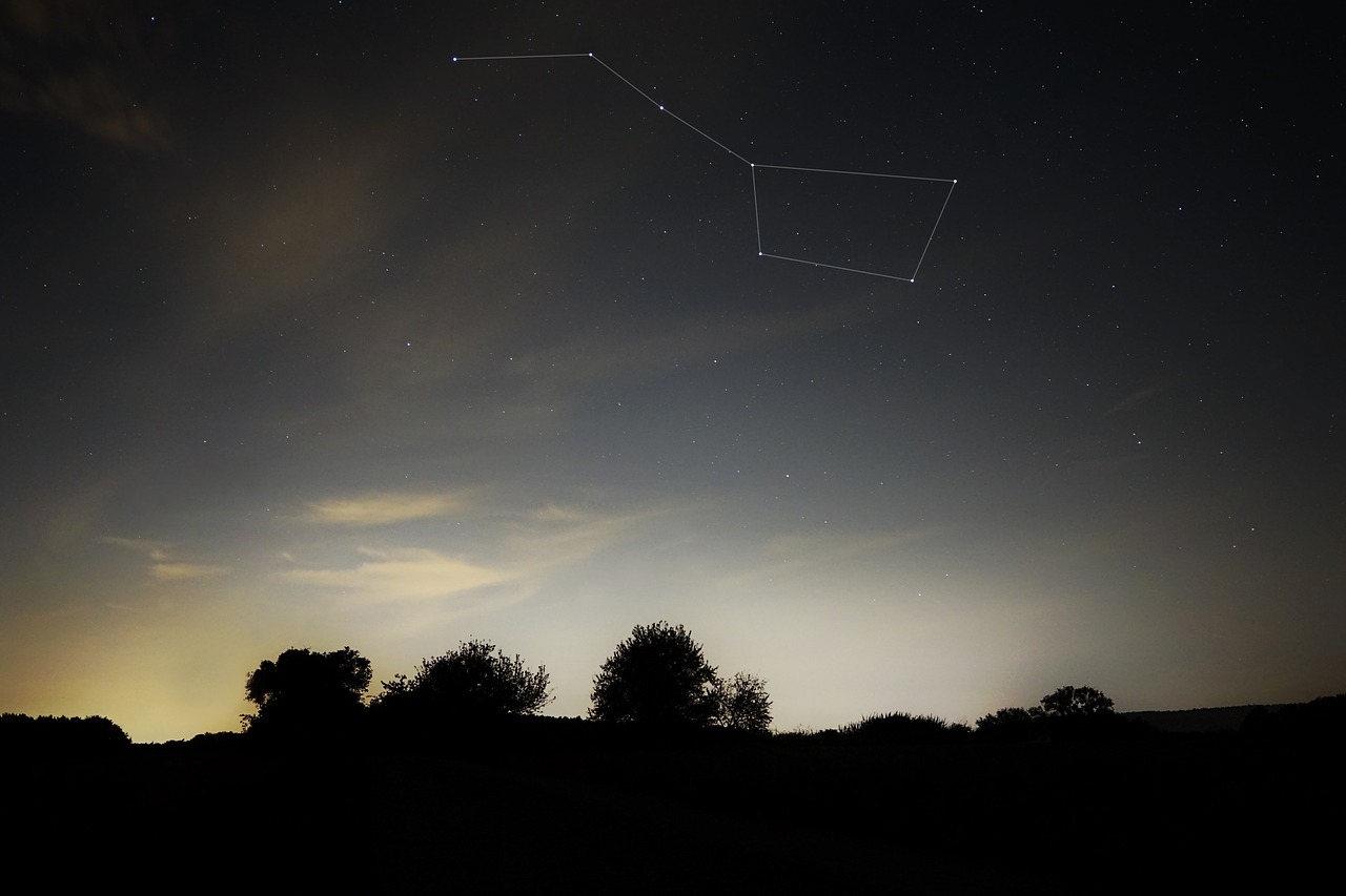 big dipper summer night constellation free photo