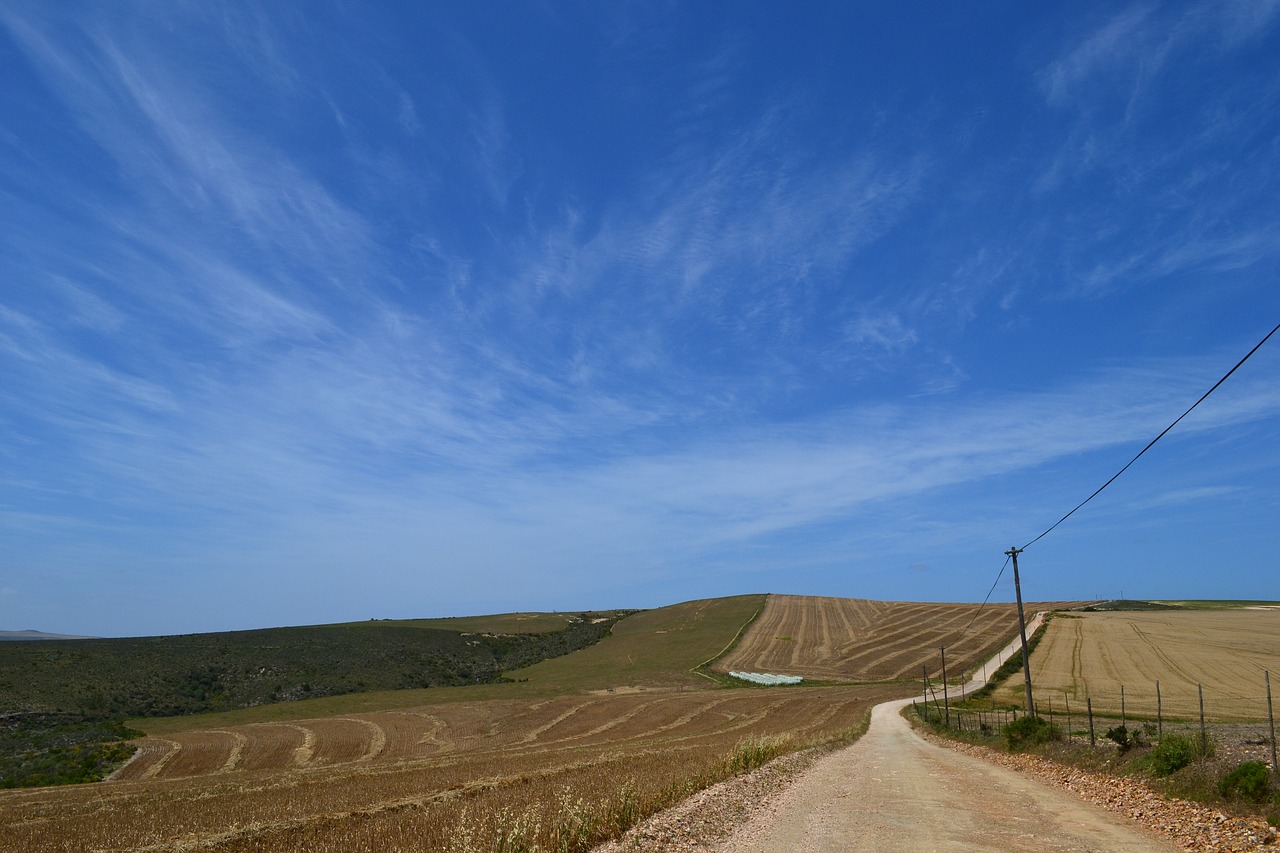 big sky road hills free photo