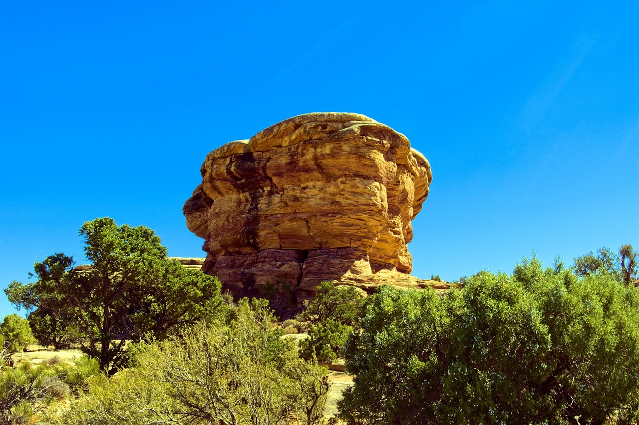 big spring canyon formation  needles district  canyonlands national park free photo