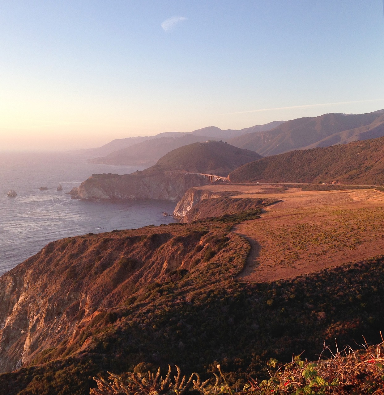 big sur california sunset free photo