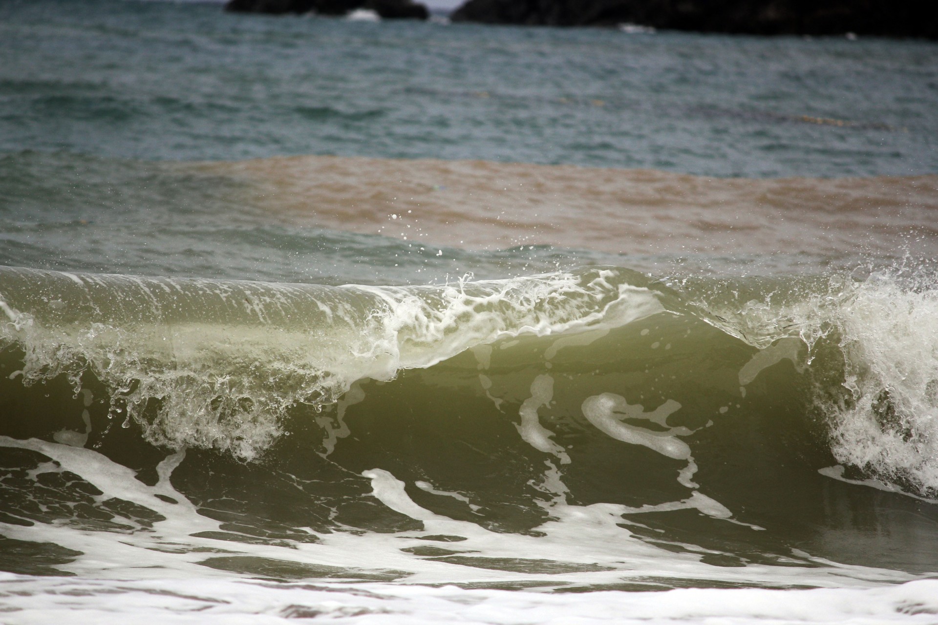 waves bubbly beach free photo