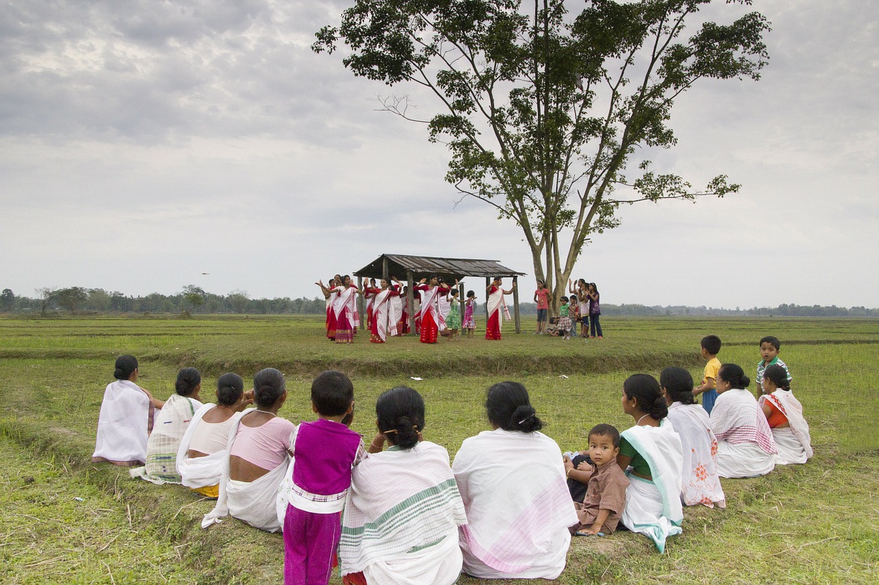 bihu dance india free photo