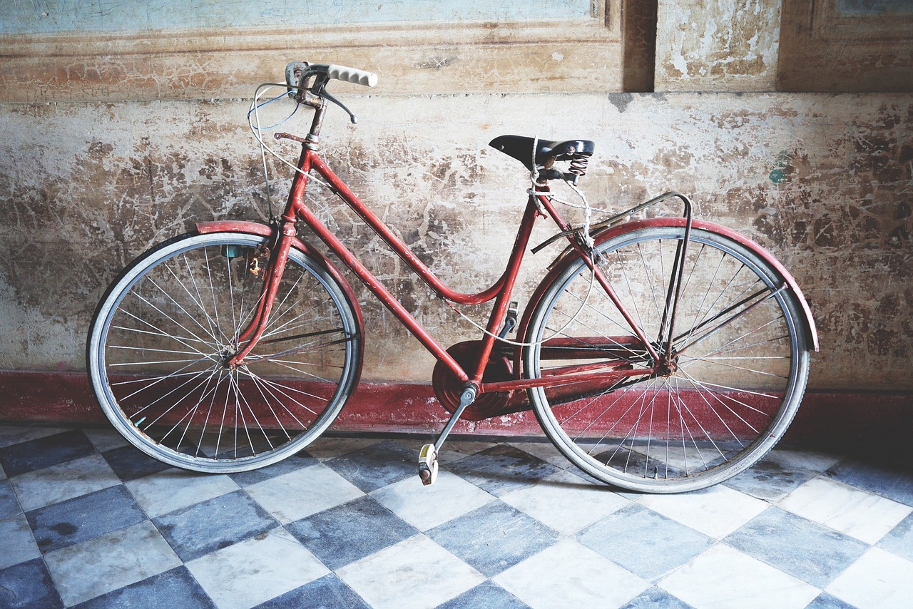 bike retro tiles free photo