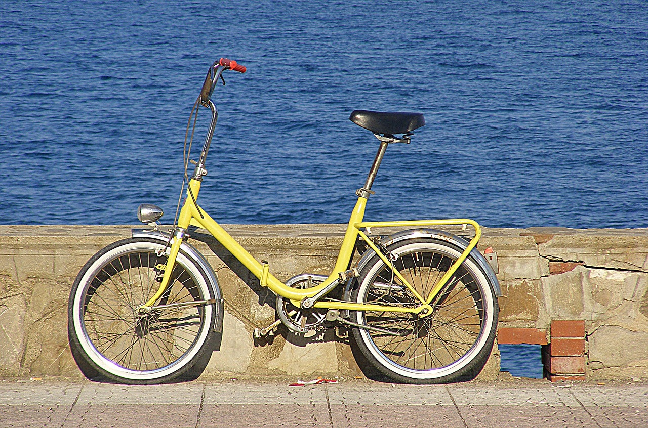 bike sea bicycle free photo