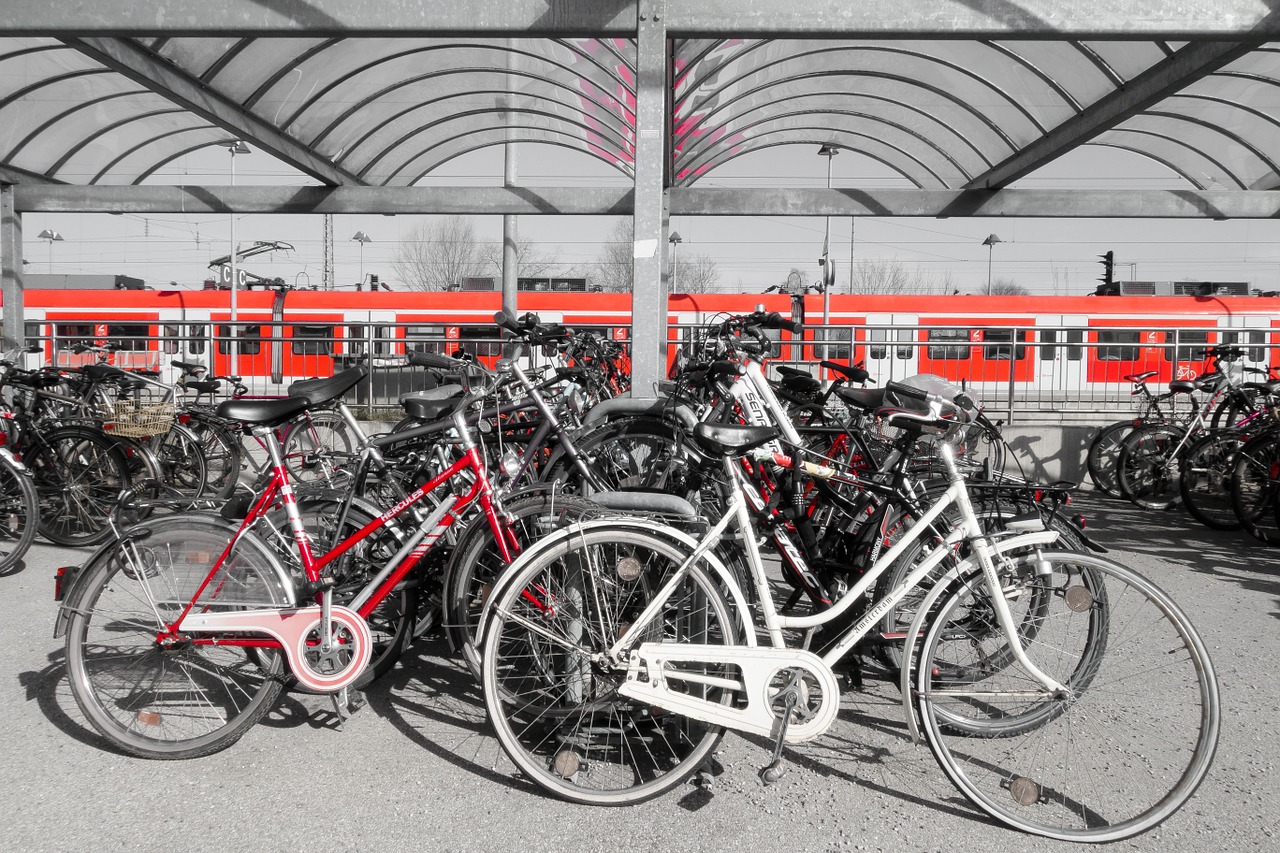 bike parking space wheel free photo