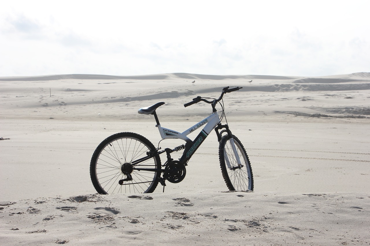 bike bicycle beach free photo
