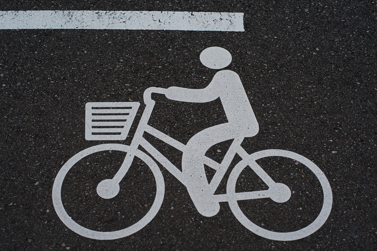 bike pictogram road signs free photo