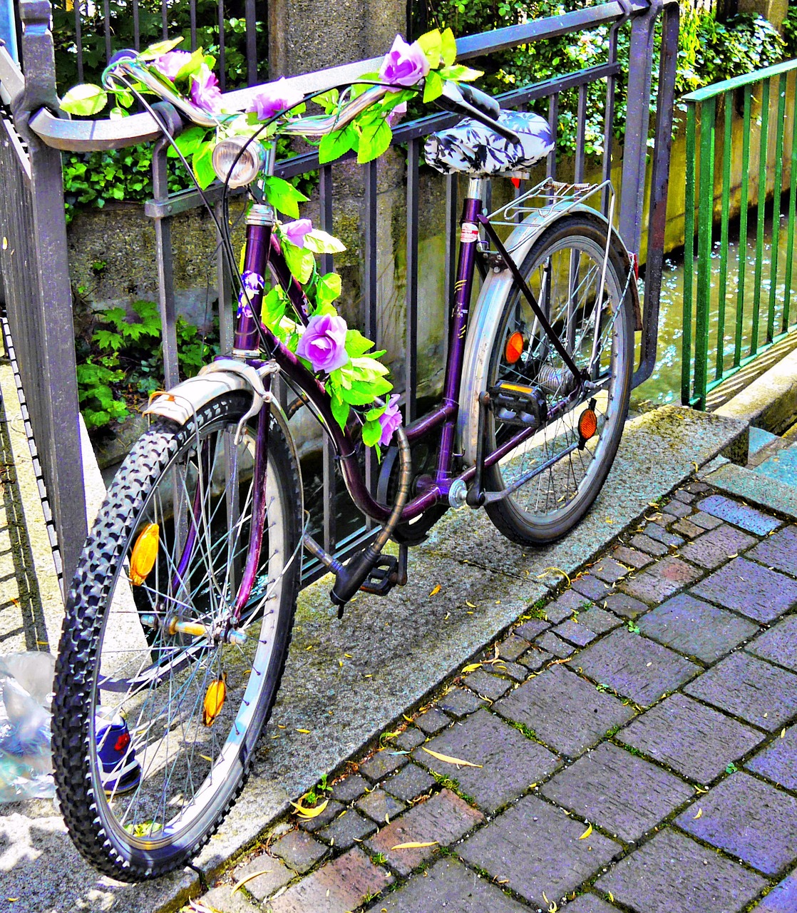 bike augsburg decorated free photo