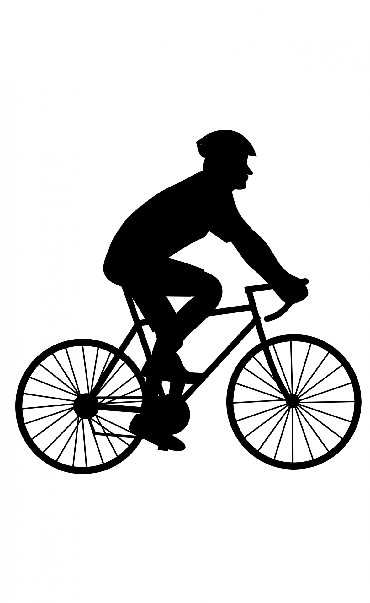 silhouette wheel cyclist free photo