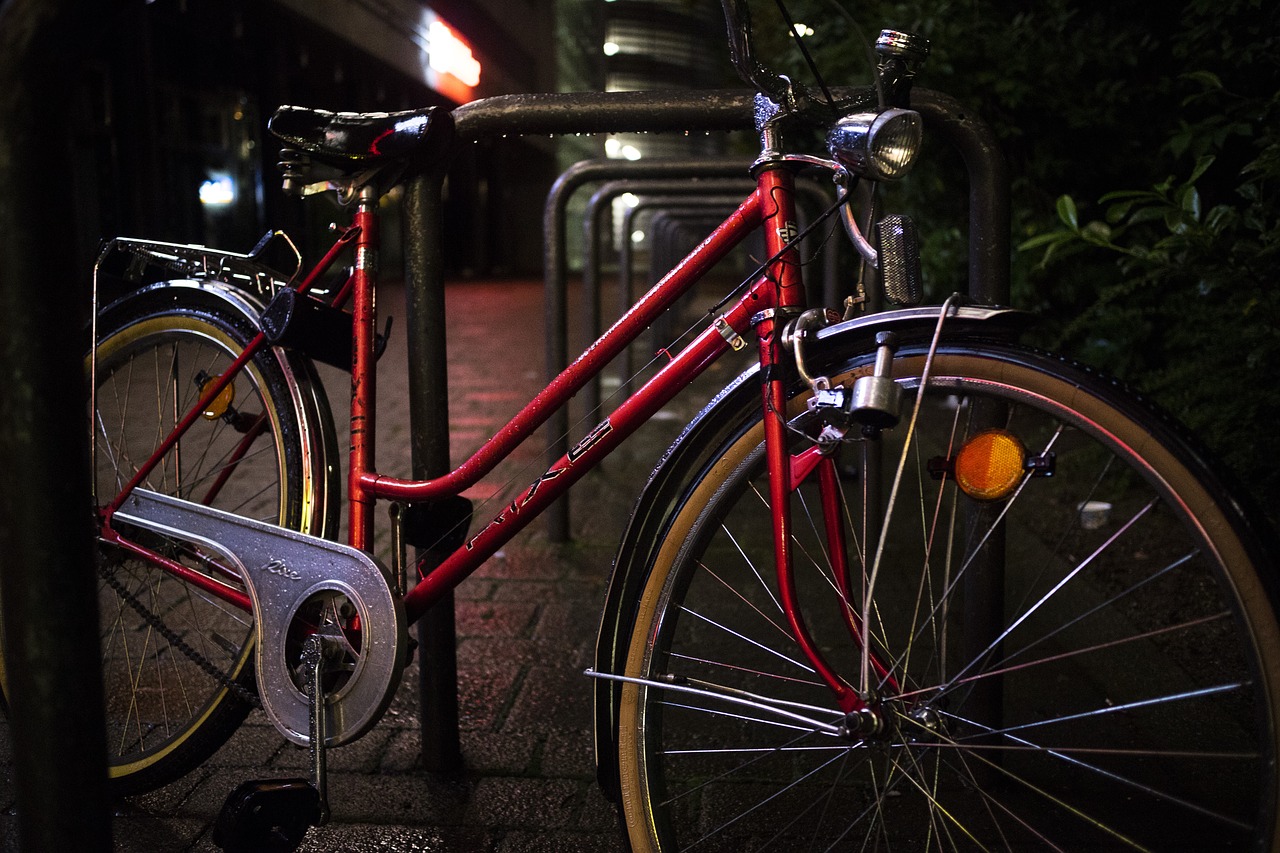 bike night red free photo