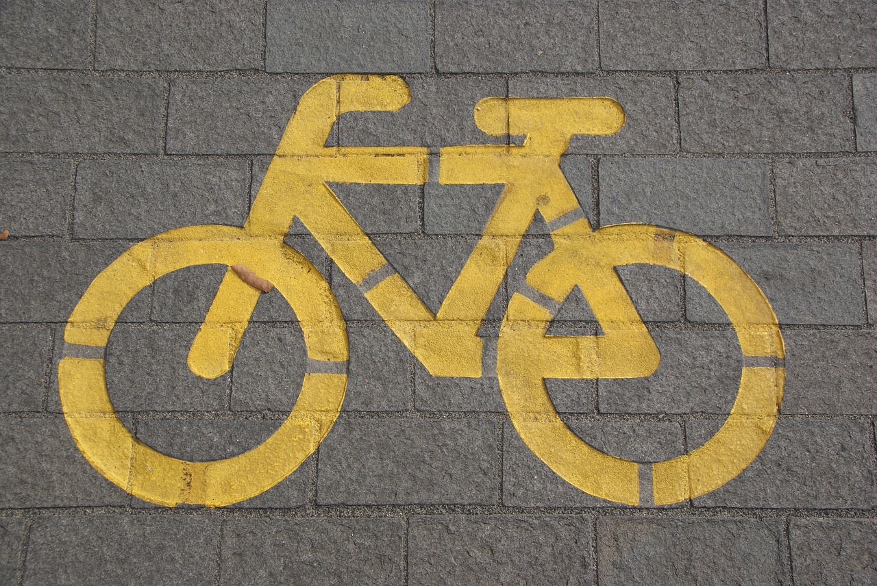 bike traffic bike lane free photo