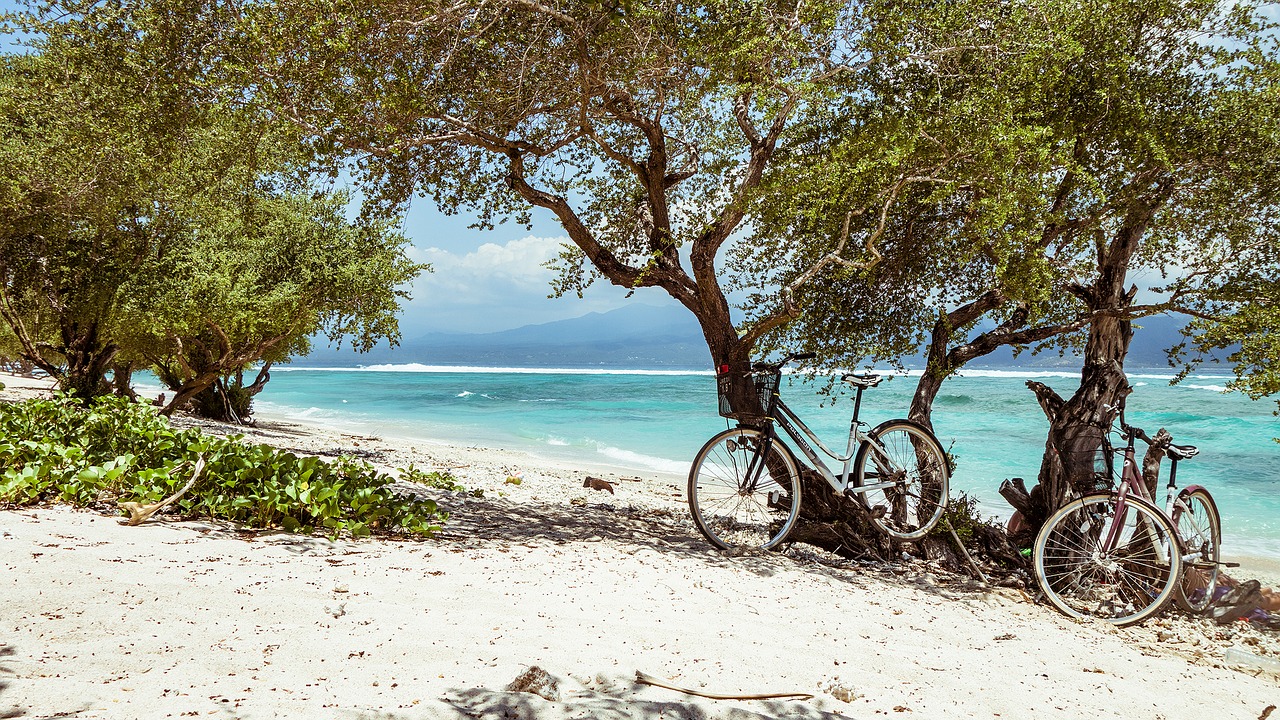 bike beach bali free photo