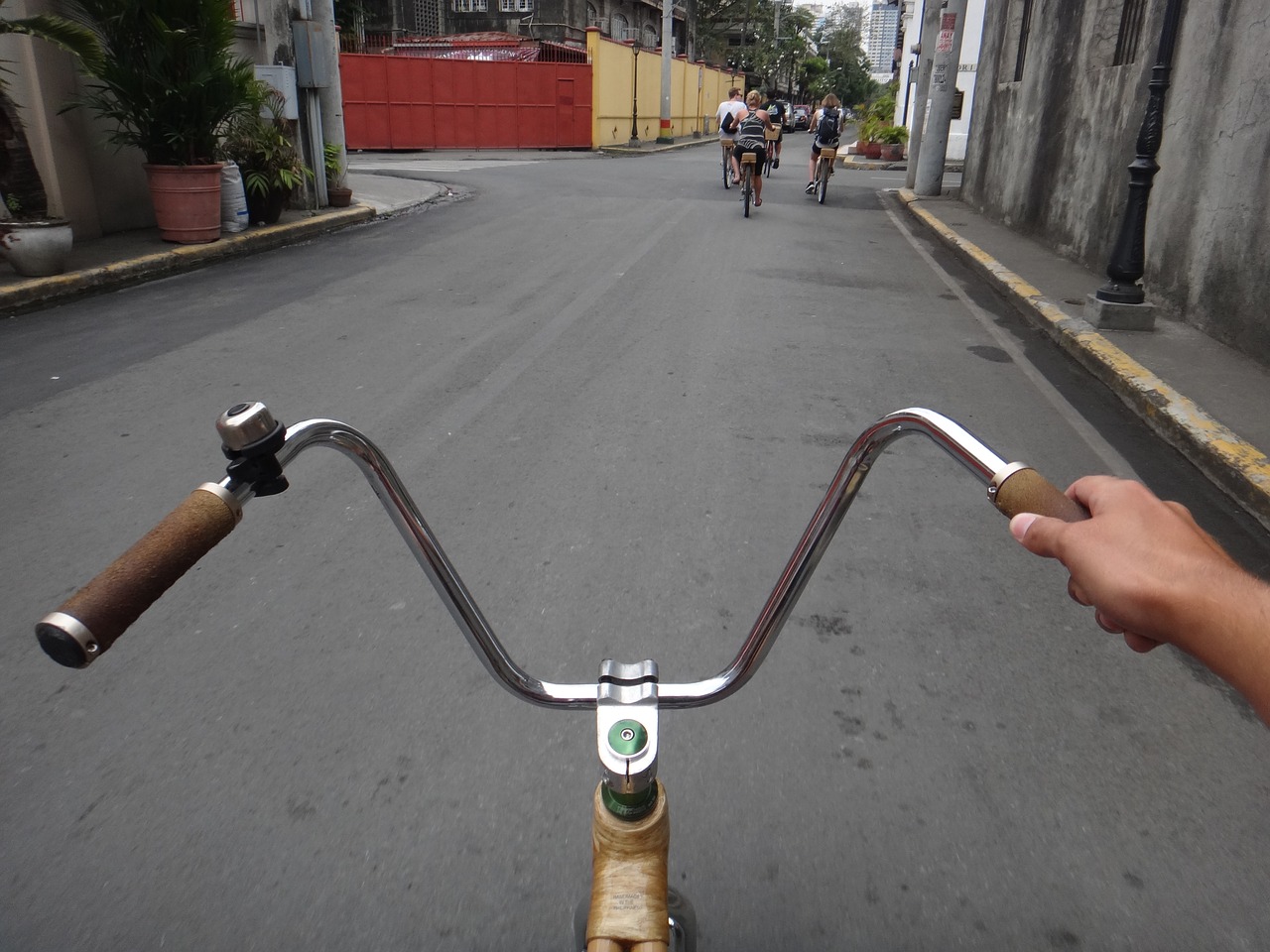 bike first person handlebars free photo