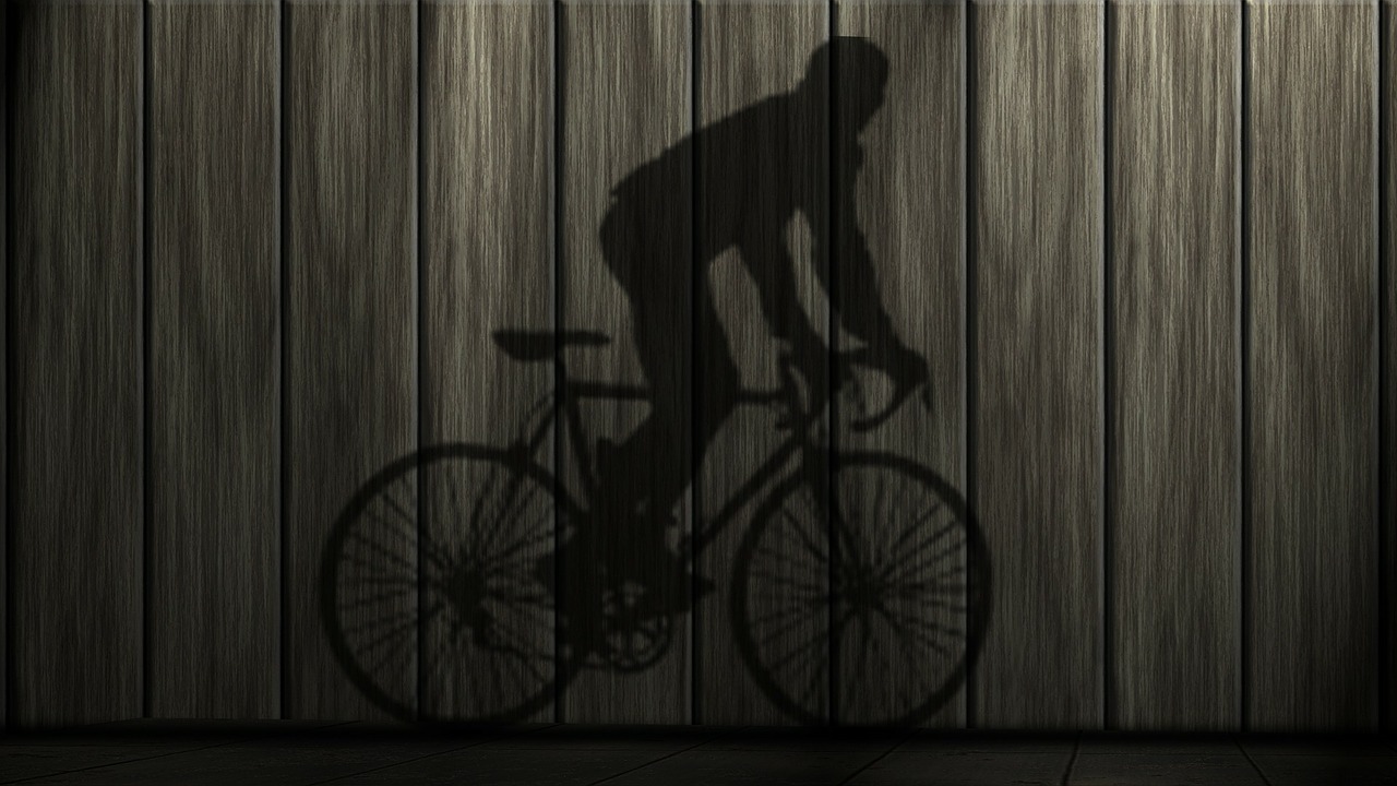 bike shadow sport free photo