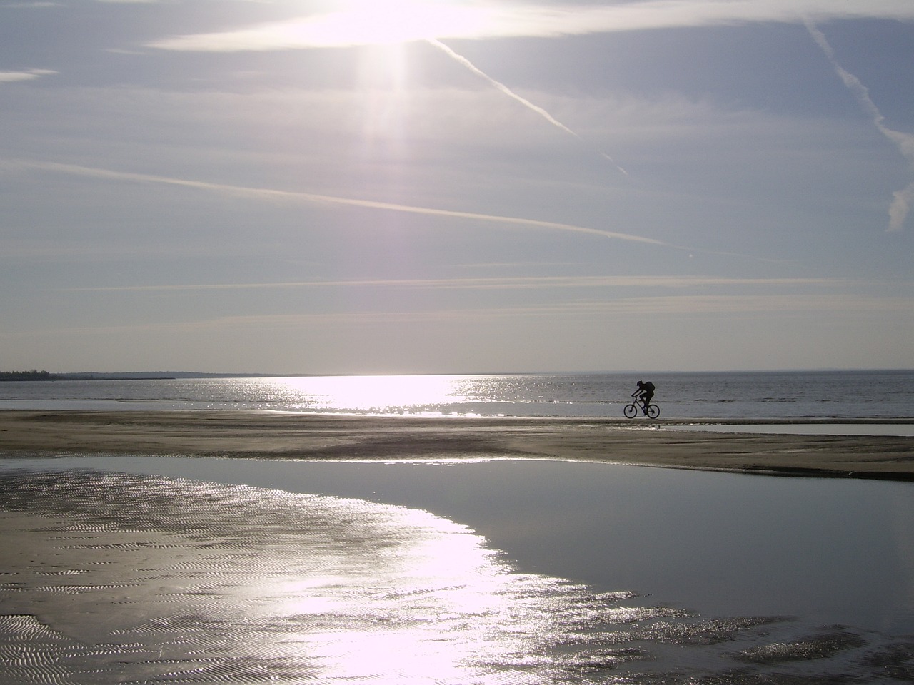 bike sea beach free photo