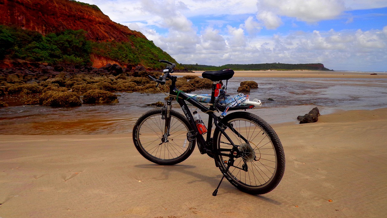 bike beach cycle tourism free photo