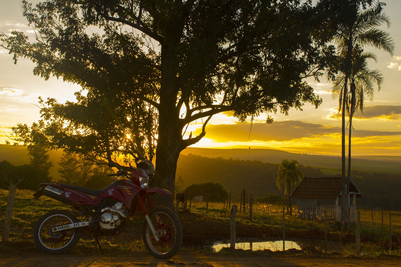 bike landscape horizon free photo