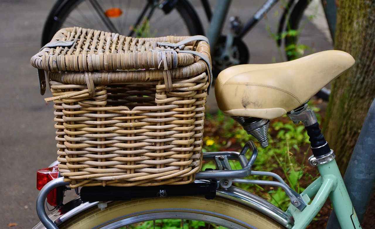 bike bicycle saddle bicycle basket free photo