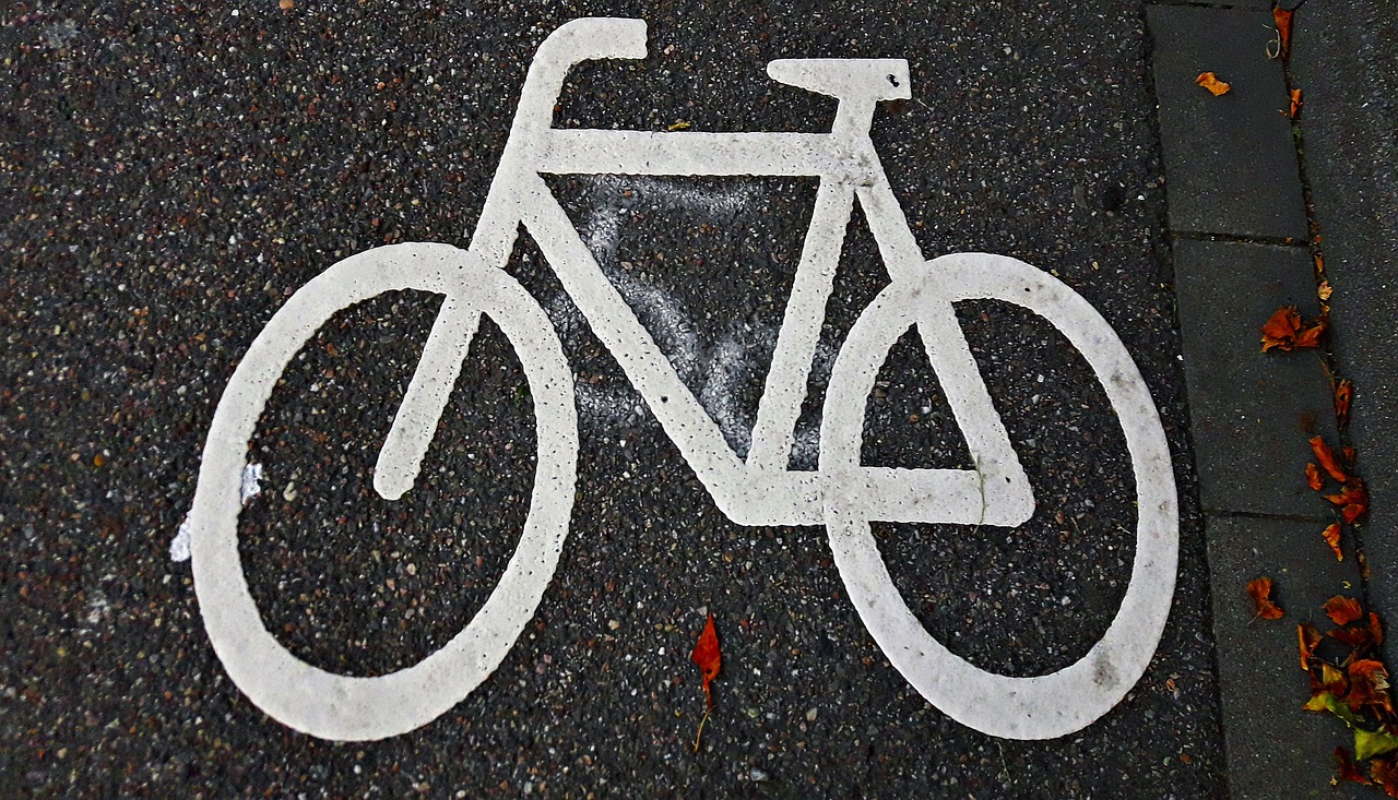 bike sign way free photo