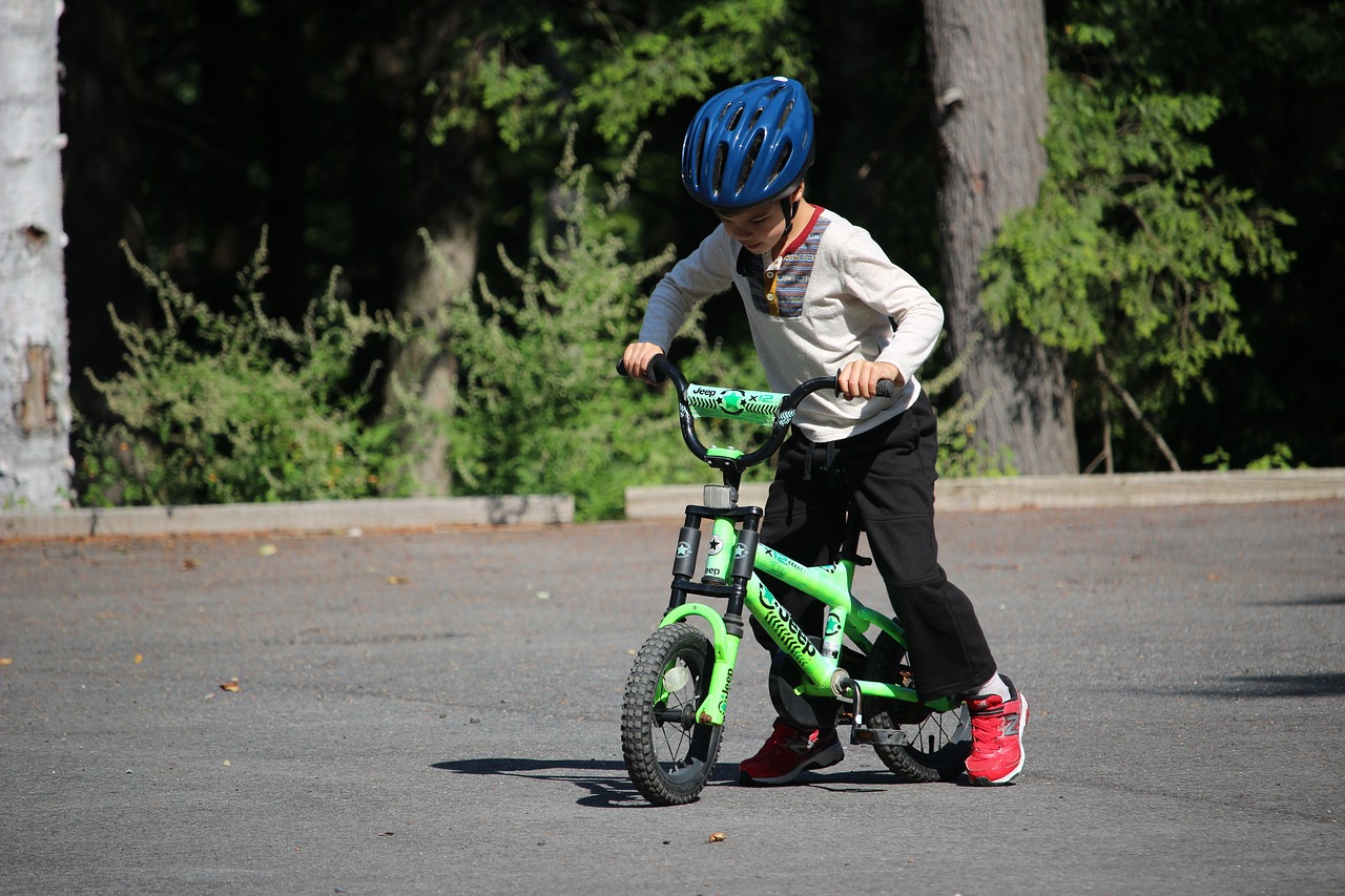 bike boy learning free photo