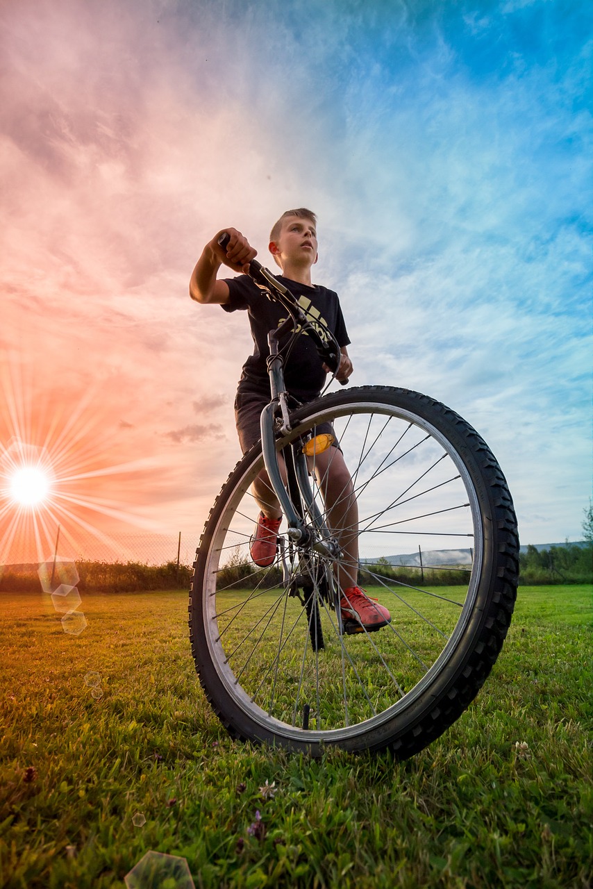 bike boy child free photo