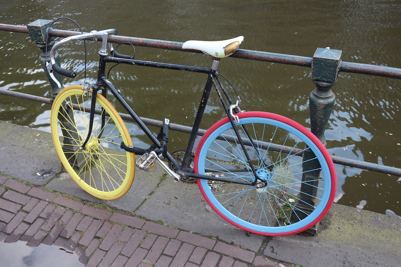bike low country amsterdam free photo