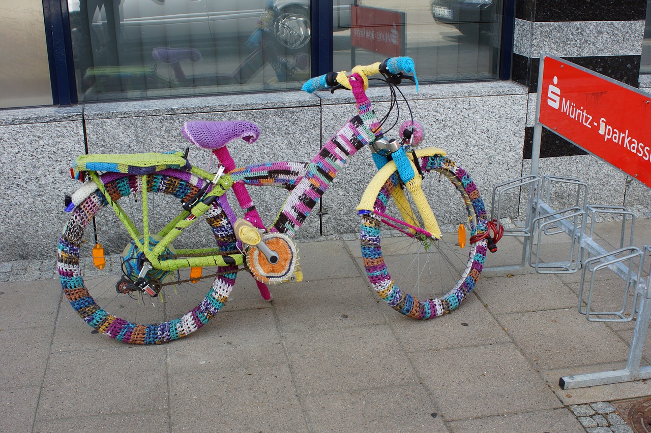 bike crochet colorful free photo