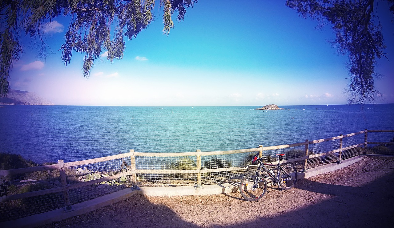 bike beach summer free photo