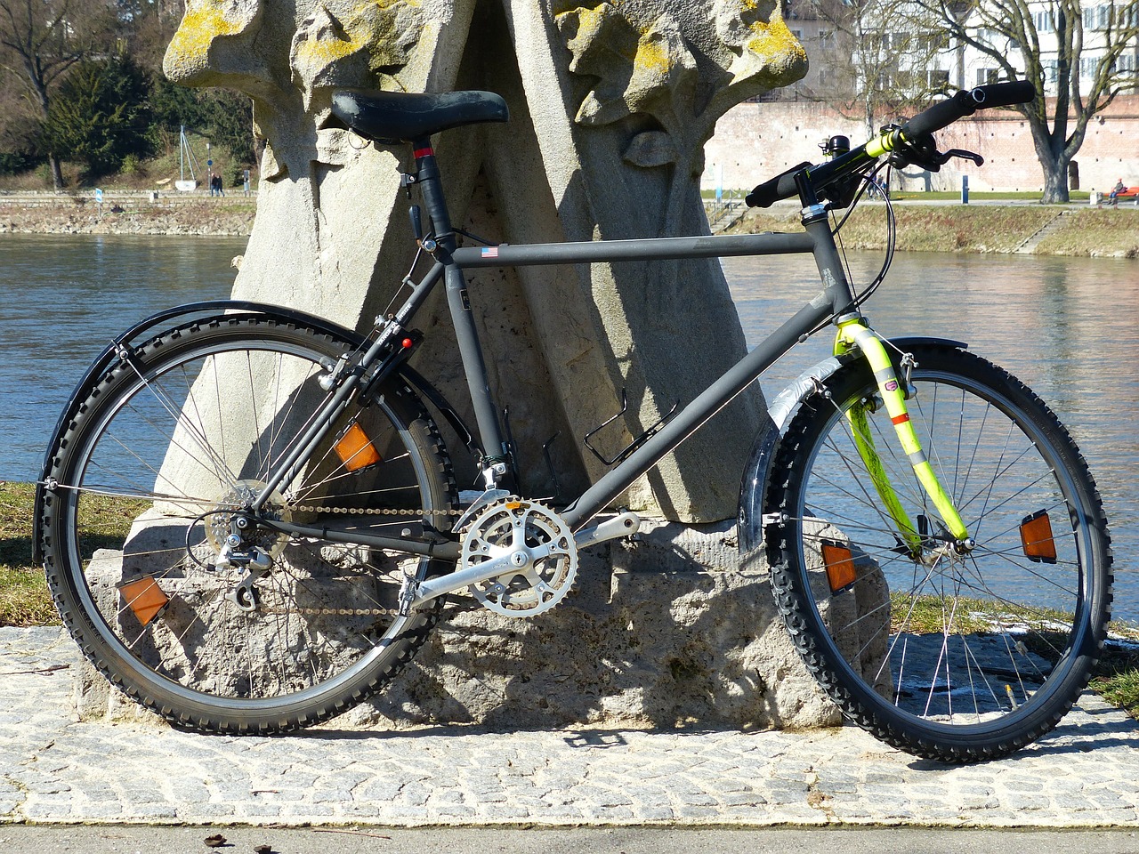 bike mountain bike lean on free photo