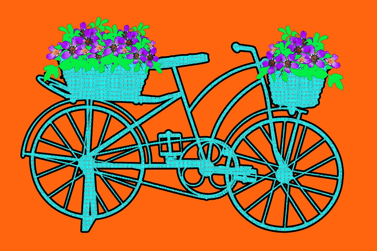 bike pop art pop art bicycle free photo