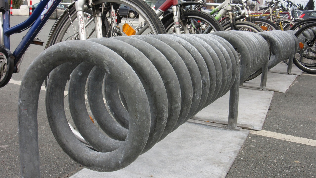 bike racks tube wrapped free photo