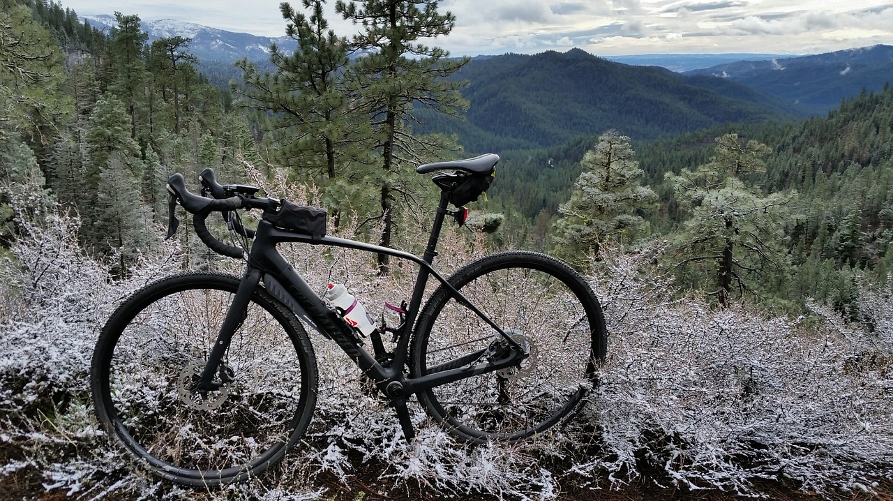 bike ride mountains bicycle free photo