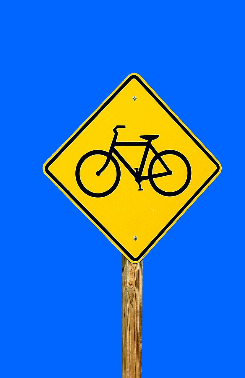 bike sign share the road symbol free photo
