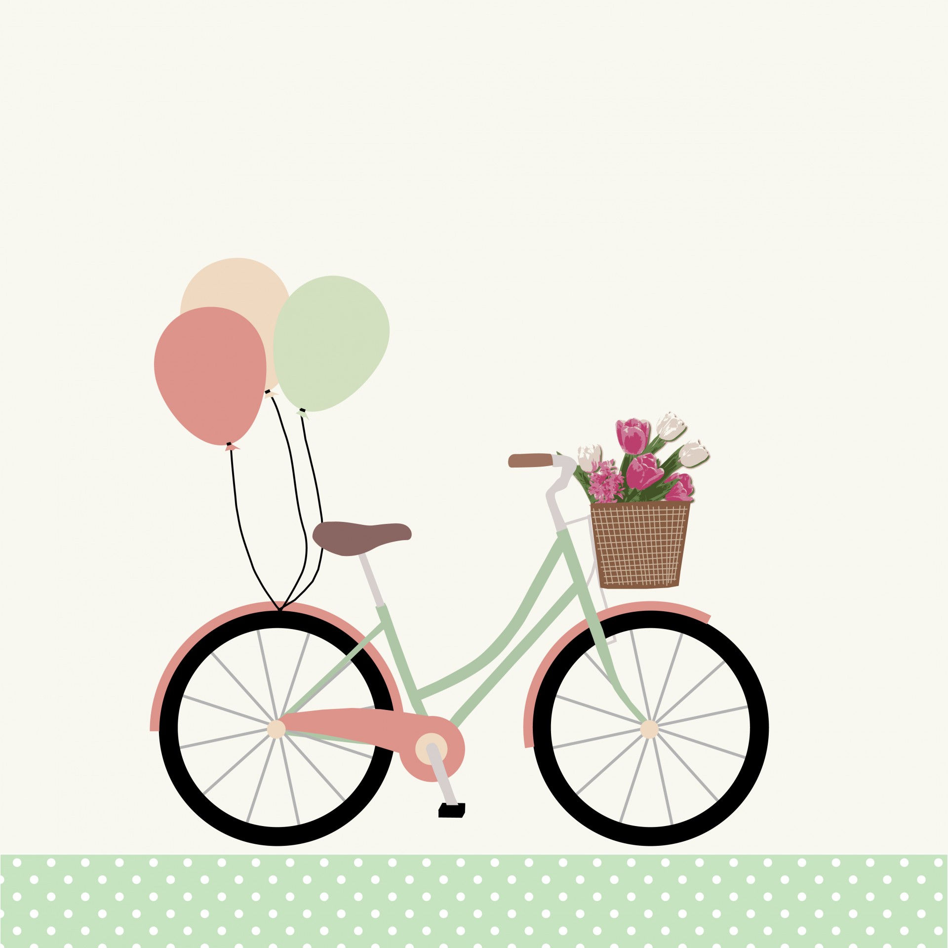 bike bicycle balloons free photo