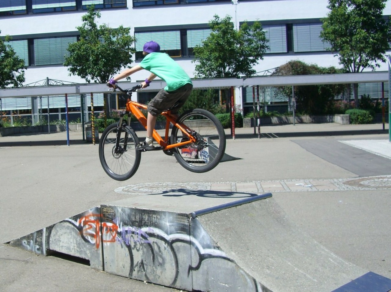 biker ramp jump free photo