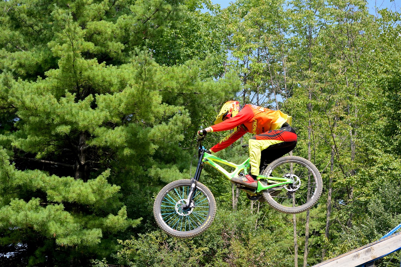 biker  mountain bike  jump free photo