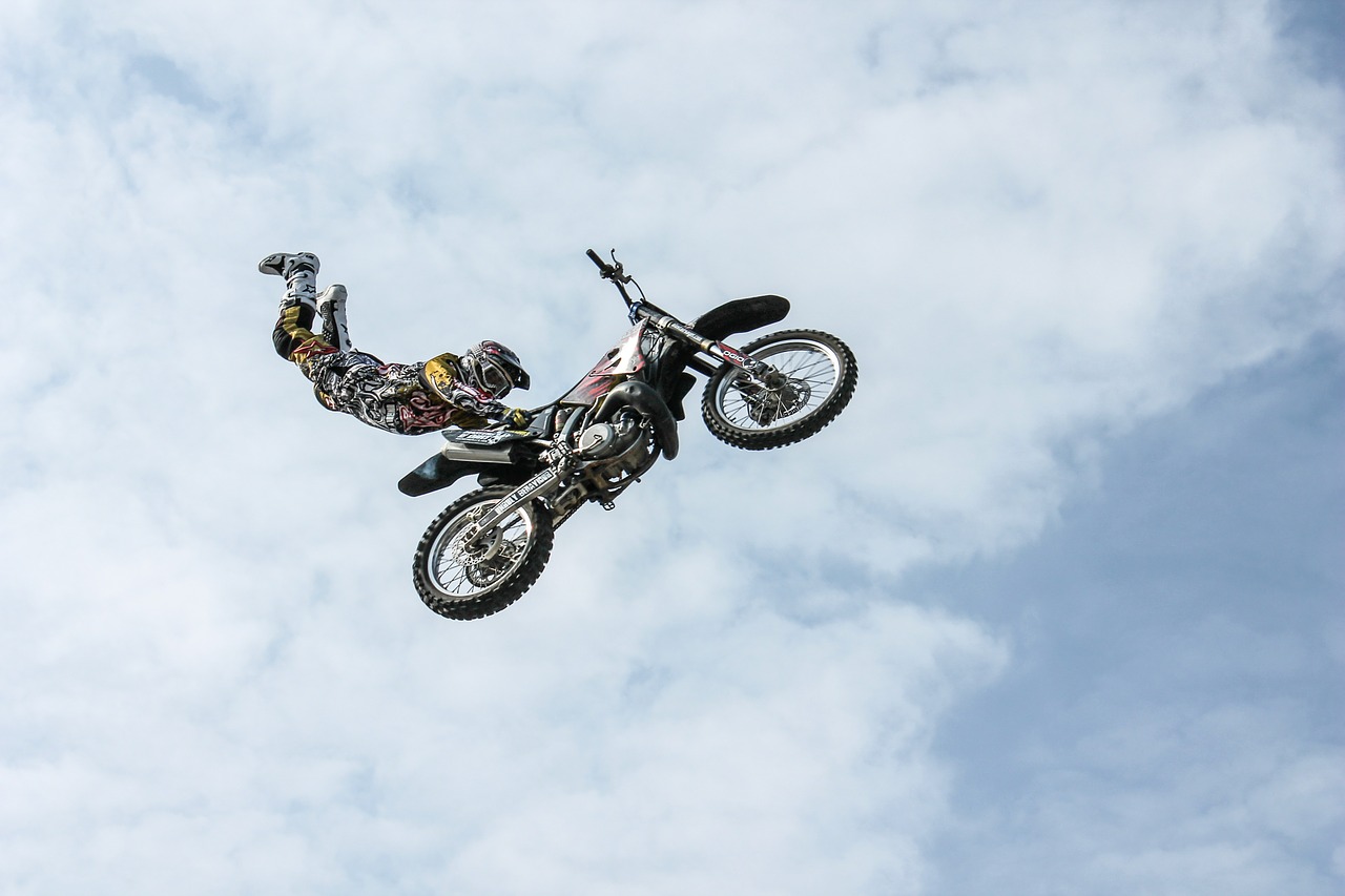 biker motorcycle stunt free photo
