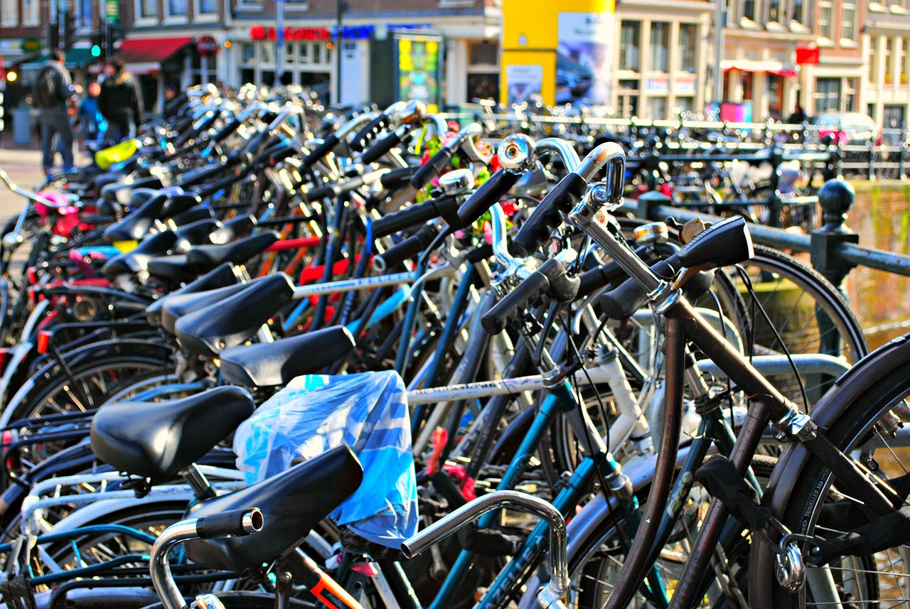 bikes amsterdam netherlands free photo