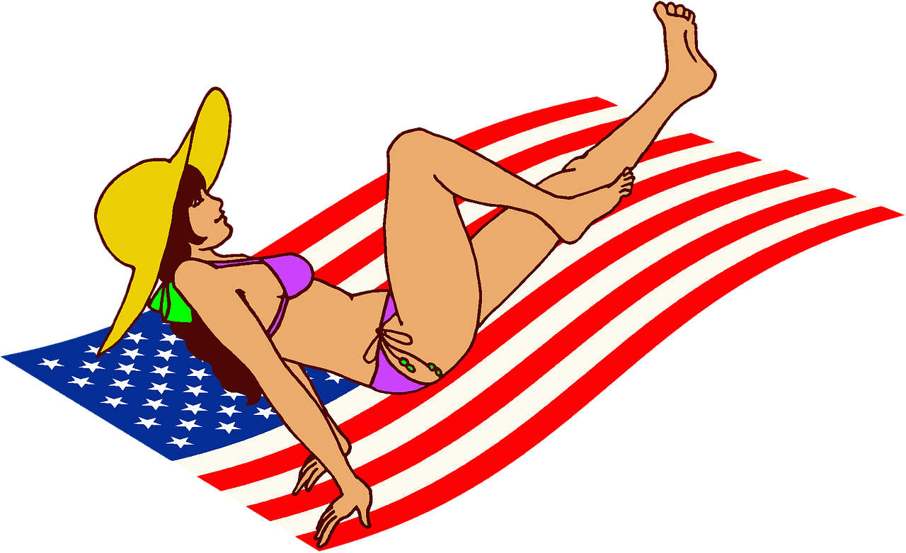 bikini flag swimsuit free photo