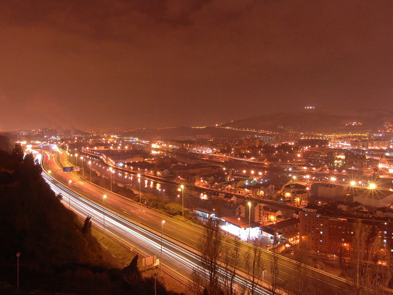 bilbao night light free photo