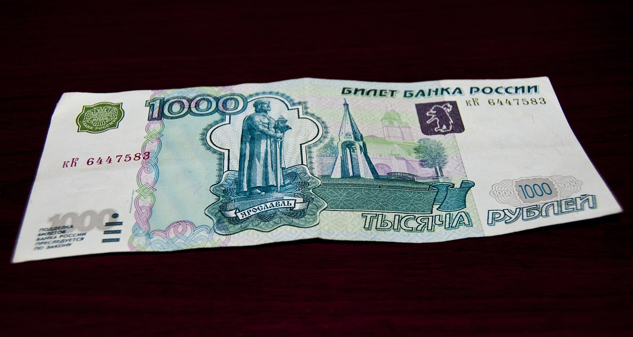 bill 1000 rubles currency symbol free photo
