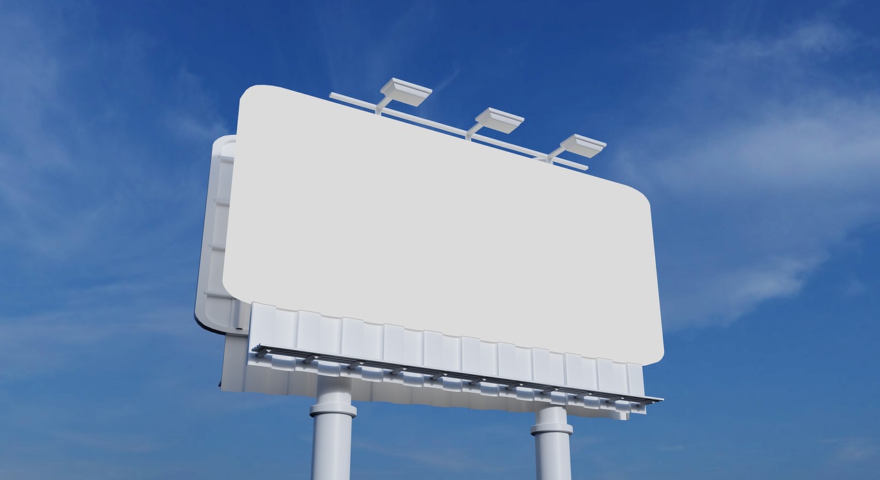 billboard blank sky free photo