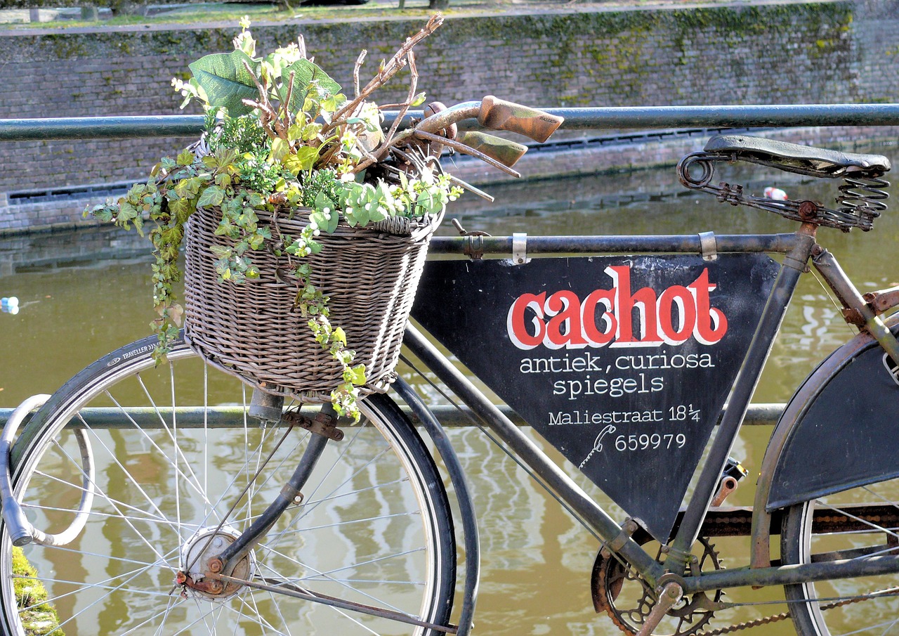 billboard old bicycle the hague free photo