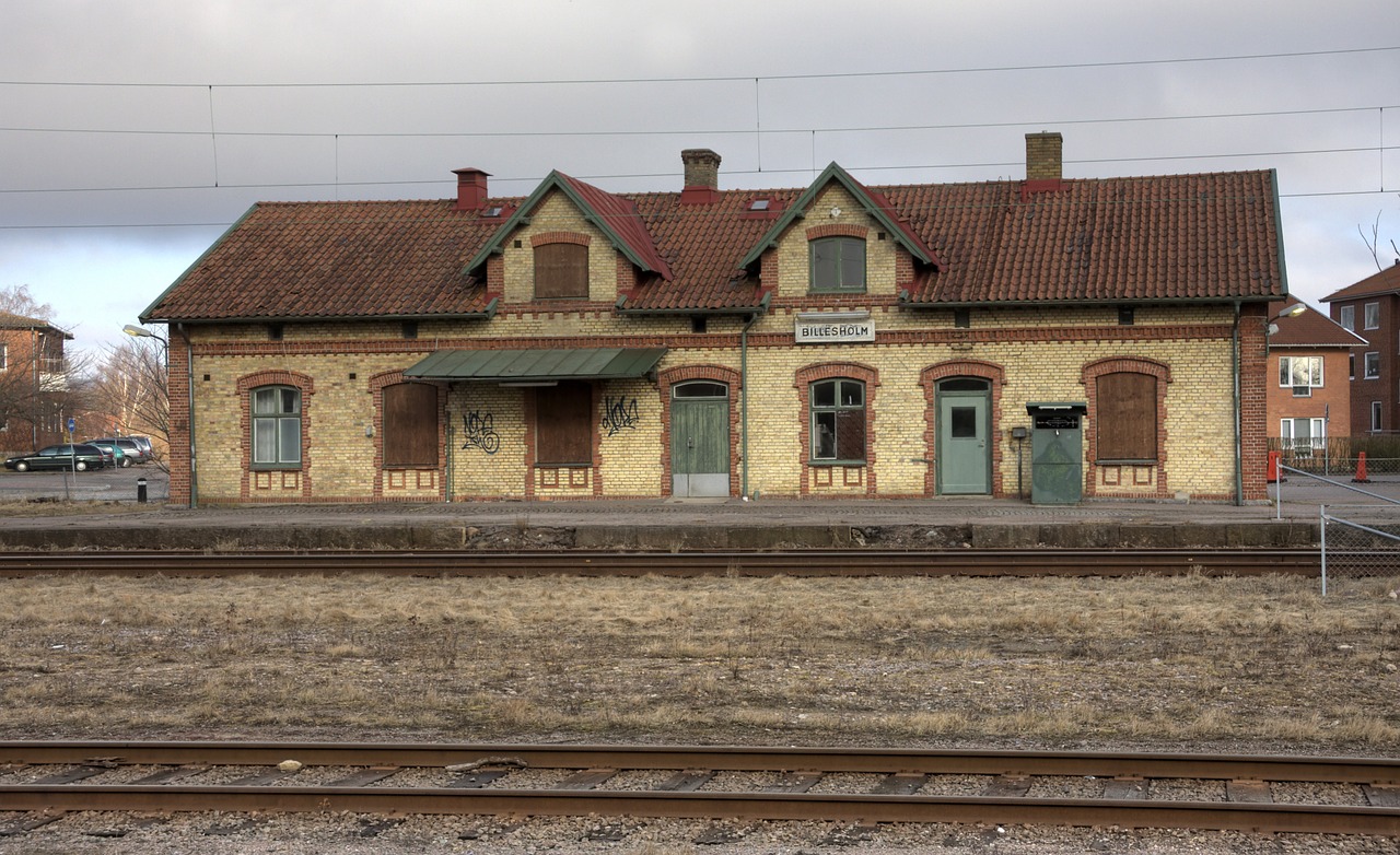 billesholms train station sweden free photo