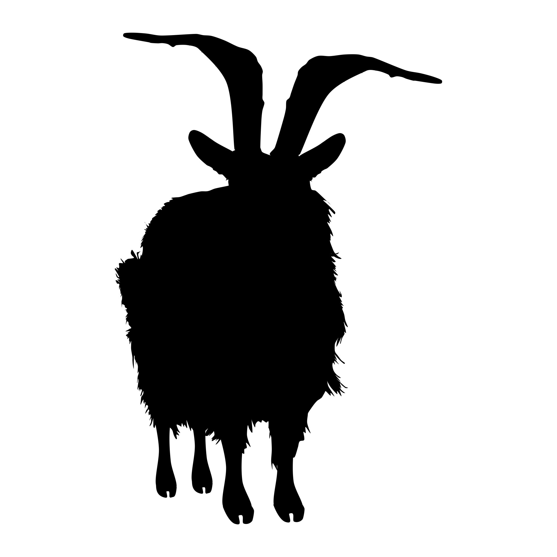 silhouette goat icon free photo
