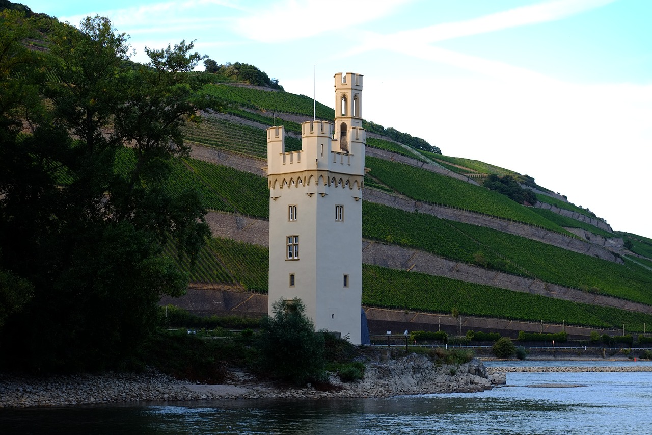 bingen mäuseturm tower places of interest free photo