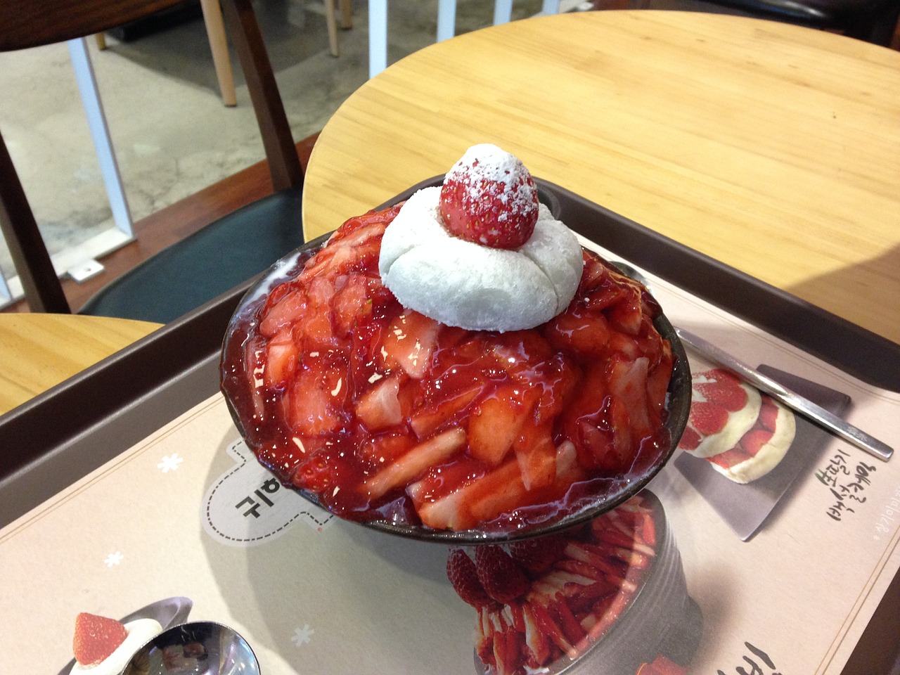 bingsu ice strawberry free photo