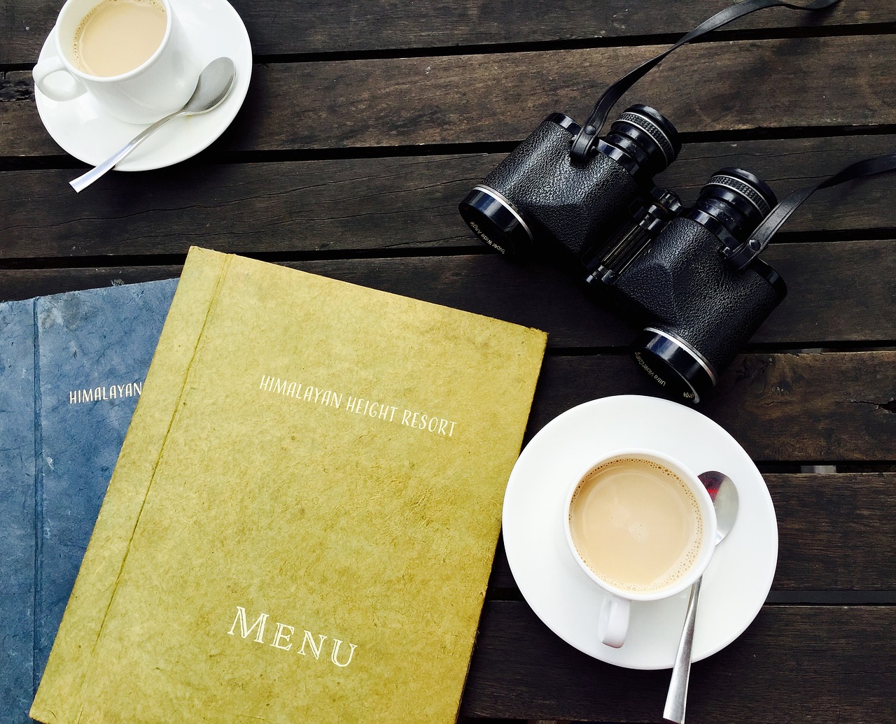 binoculars breakfast caffeine free photo