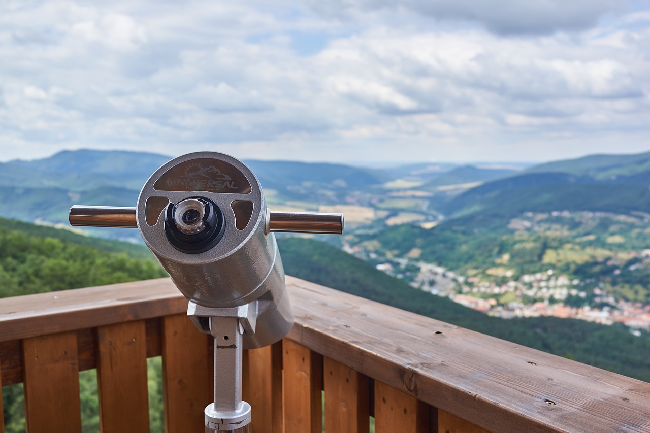 binoculars  top  hills free photo